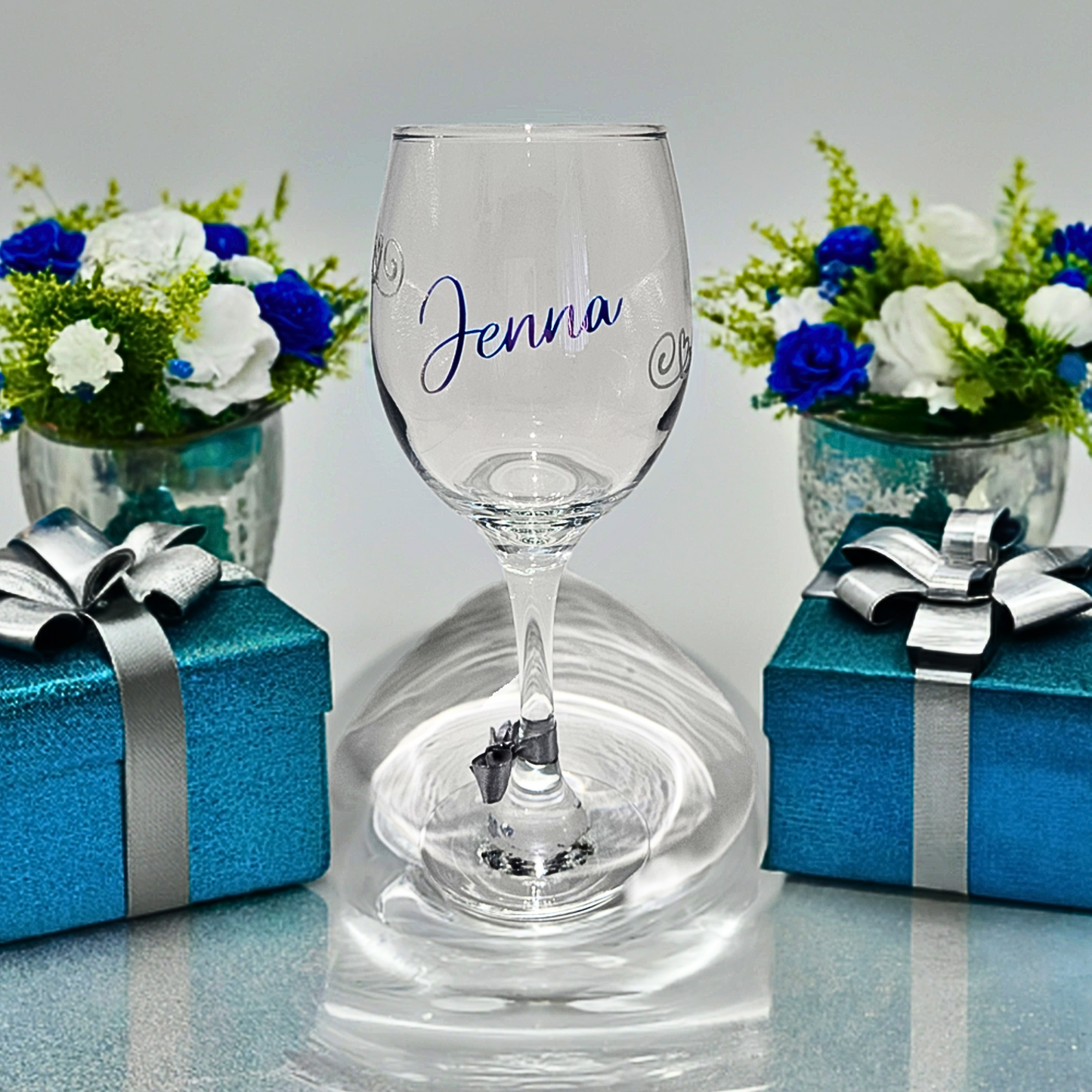 Personalised Luxury Wine Glass | Custom Birthday Gift For Her.