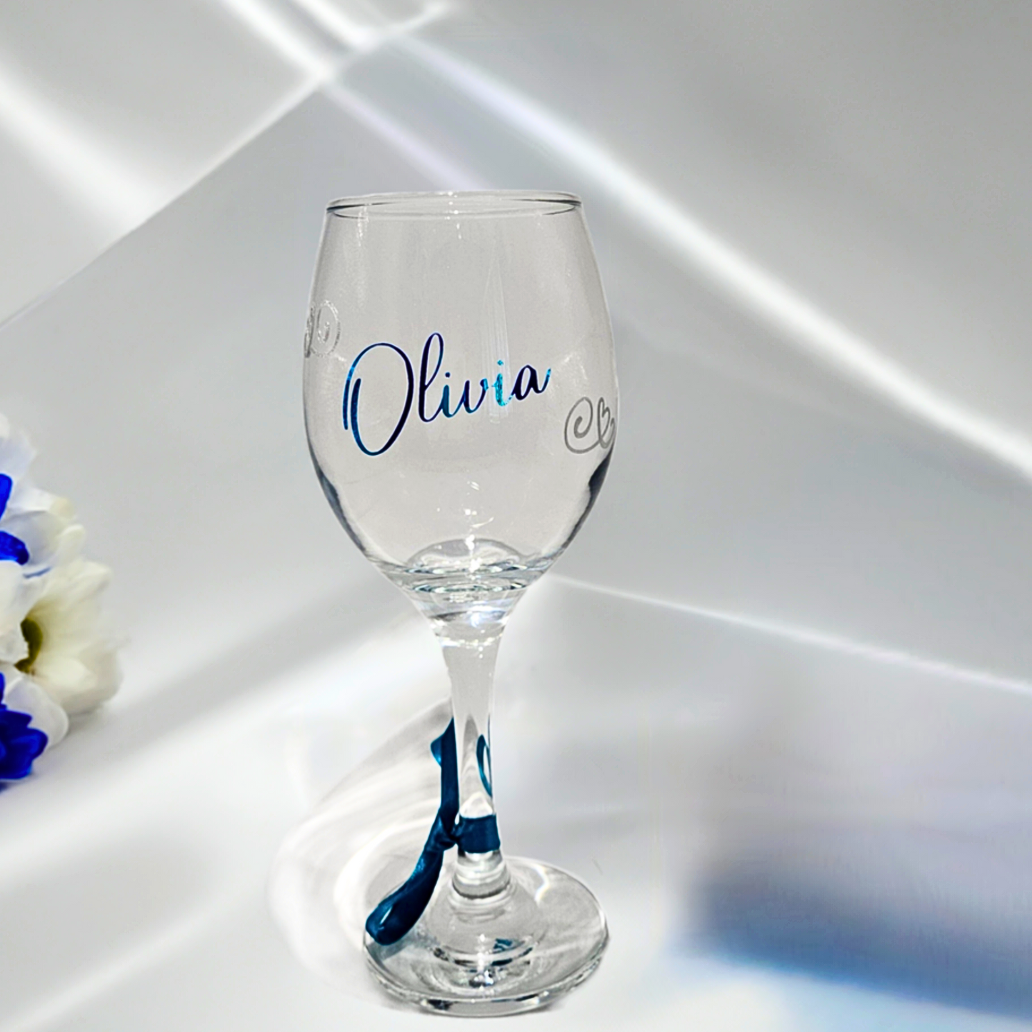 Personalised Luxury Wine Glass | Custom Birthday Gift For Her.