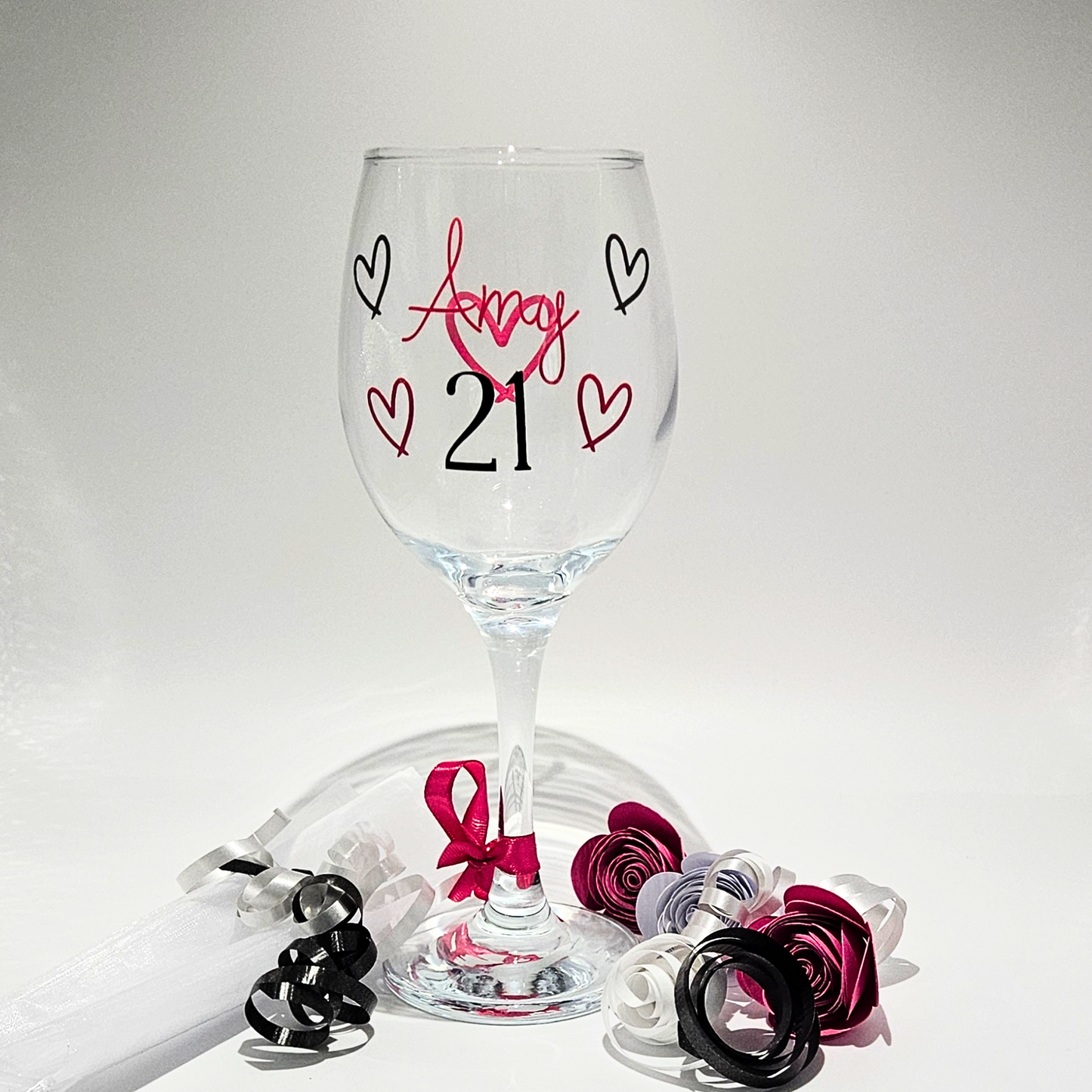 Personalised 18th Birthday Wine Glass | Custom Age Keepsake | Milestone Gift For Her.