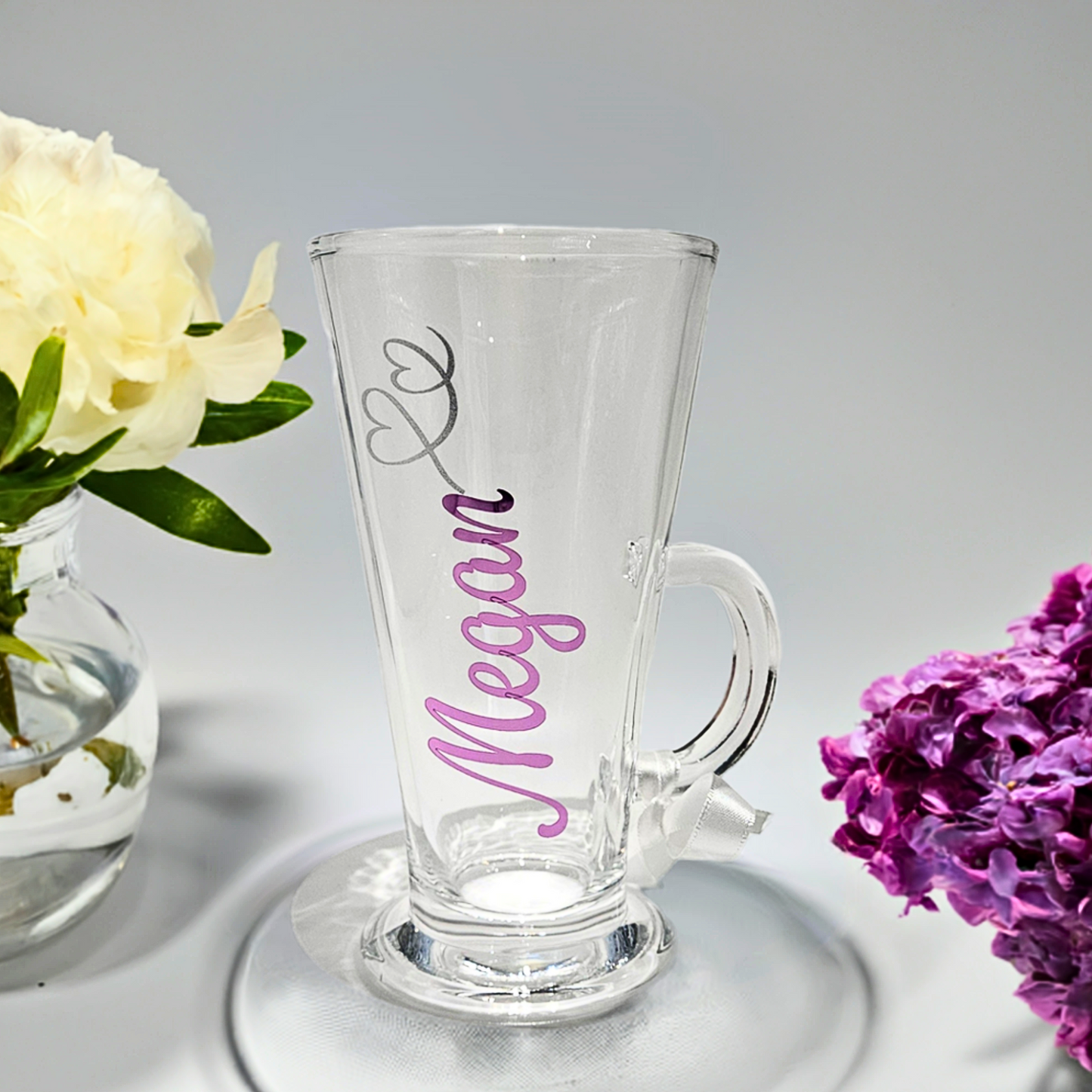 Personalised Hot Chocolate Glass | Custom Latte Mug | Any Occasion Gift For Her.