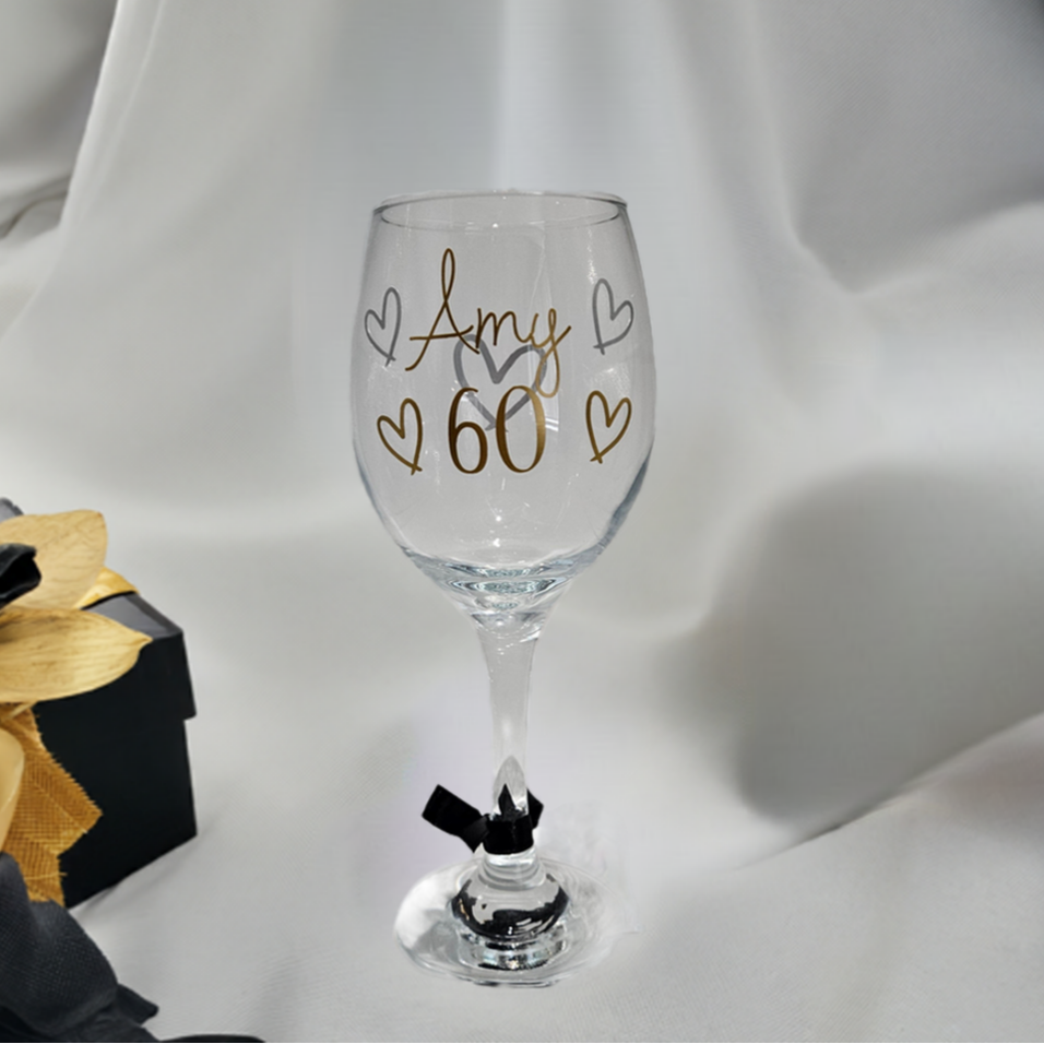 Personalised 18th 21st Any Age Wine Glass Gift For Her