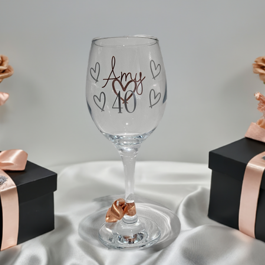 Keepsake Wine Glass For Milestone Birthday