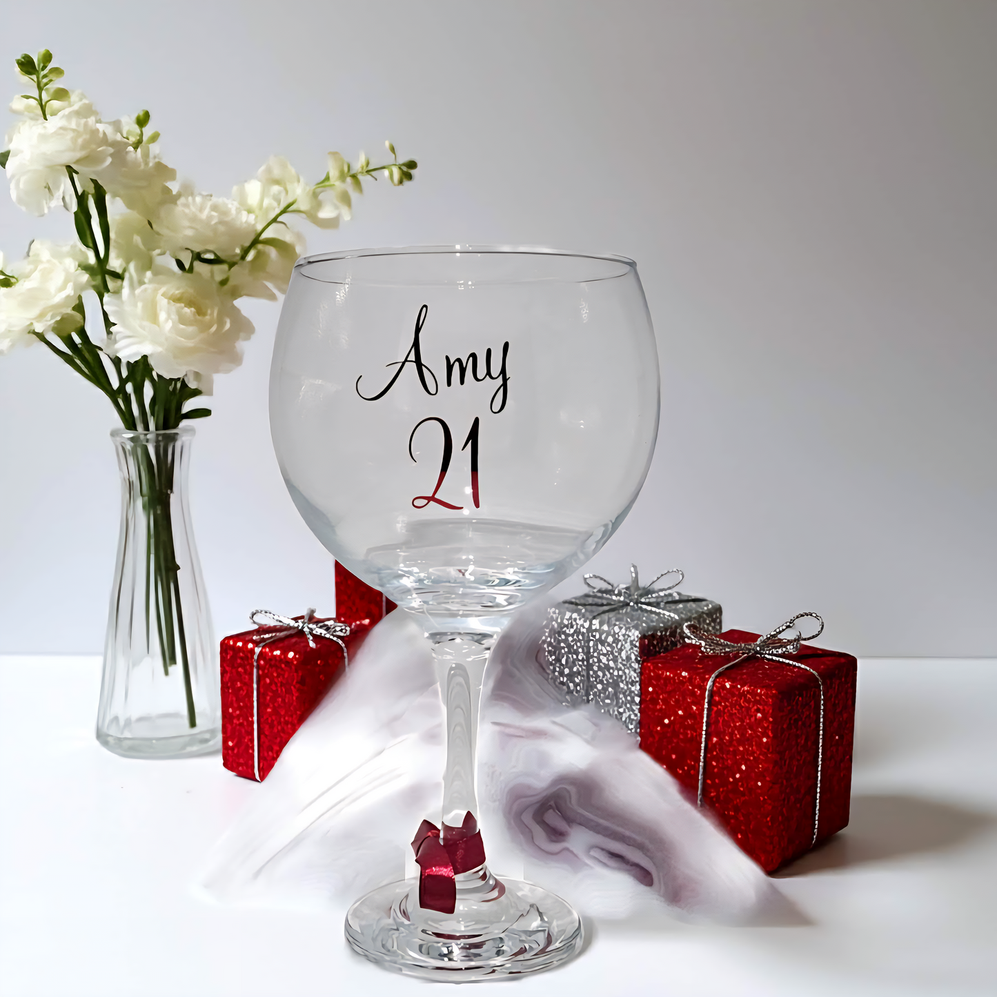 Personalised Gin Glass For Her, Friend | Keepsake Gin Gift For 21st Birthday | Luxury Cocktail Glass