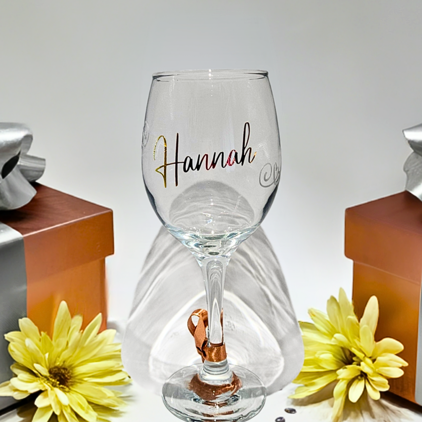 Personalised Luxury Wine Glass | Custom Birthday Gift For Her.
