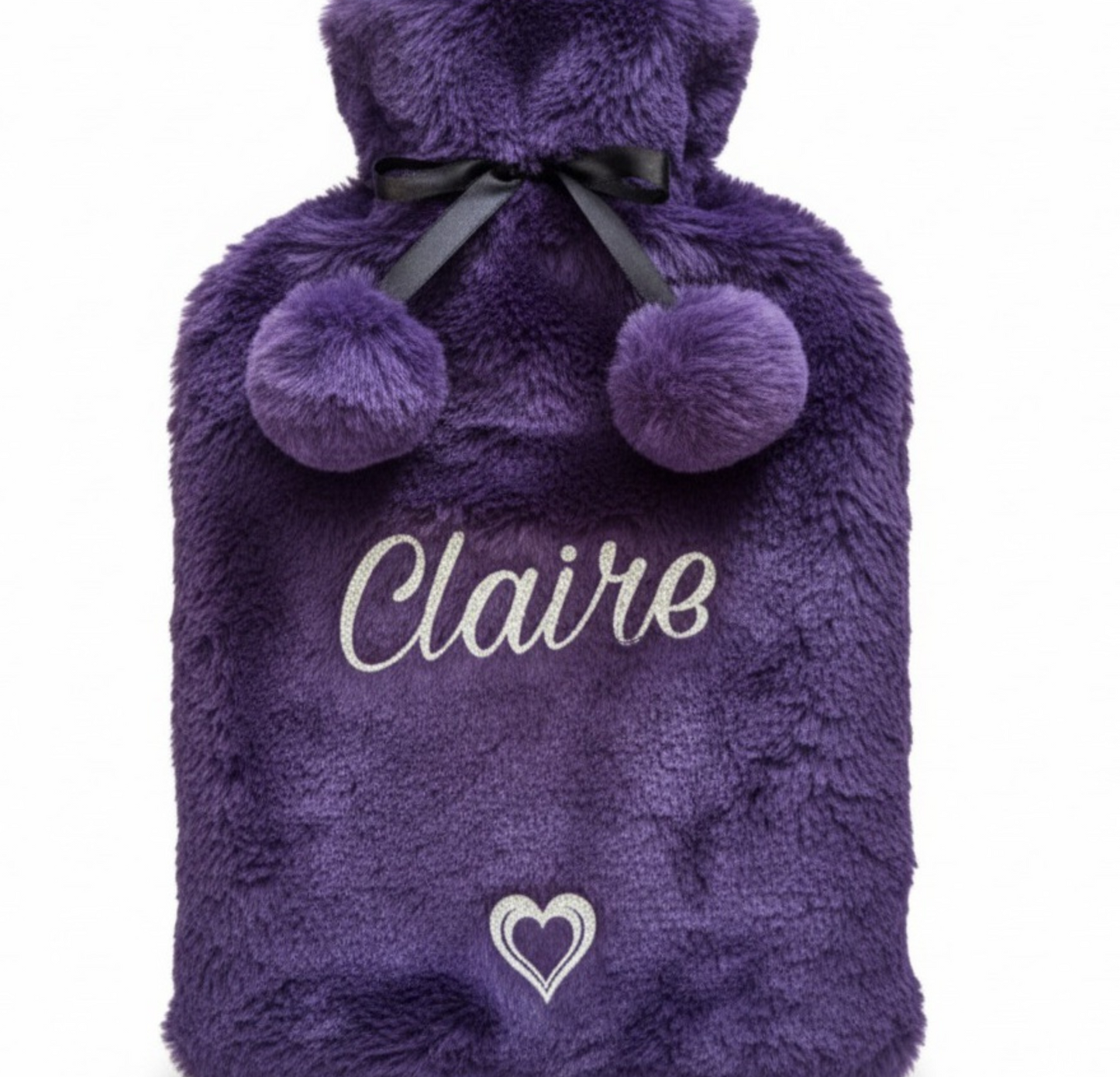 Personalised Hot Water Bottle & Cosy Faux Fur Cover | Luxury Winter Warmer