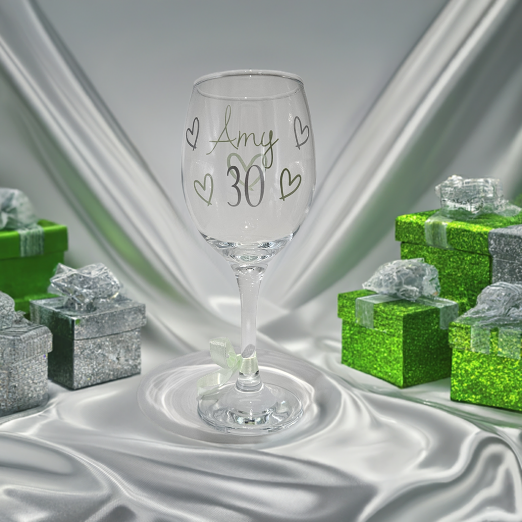 Personalised Wine Glass | 18th, 21st, 30th Birthday Gift for Her | Custom Keepsake Gift