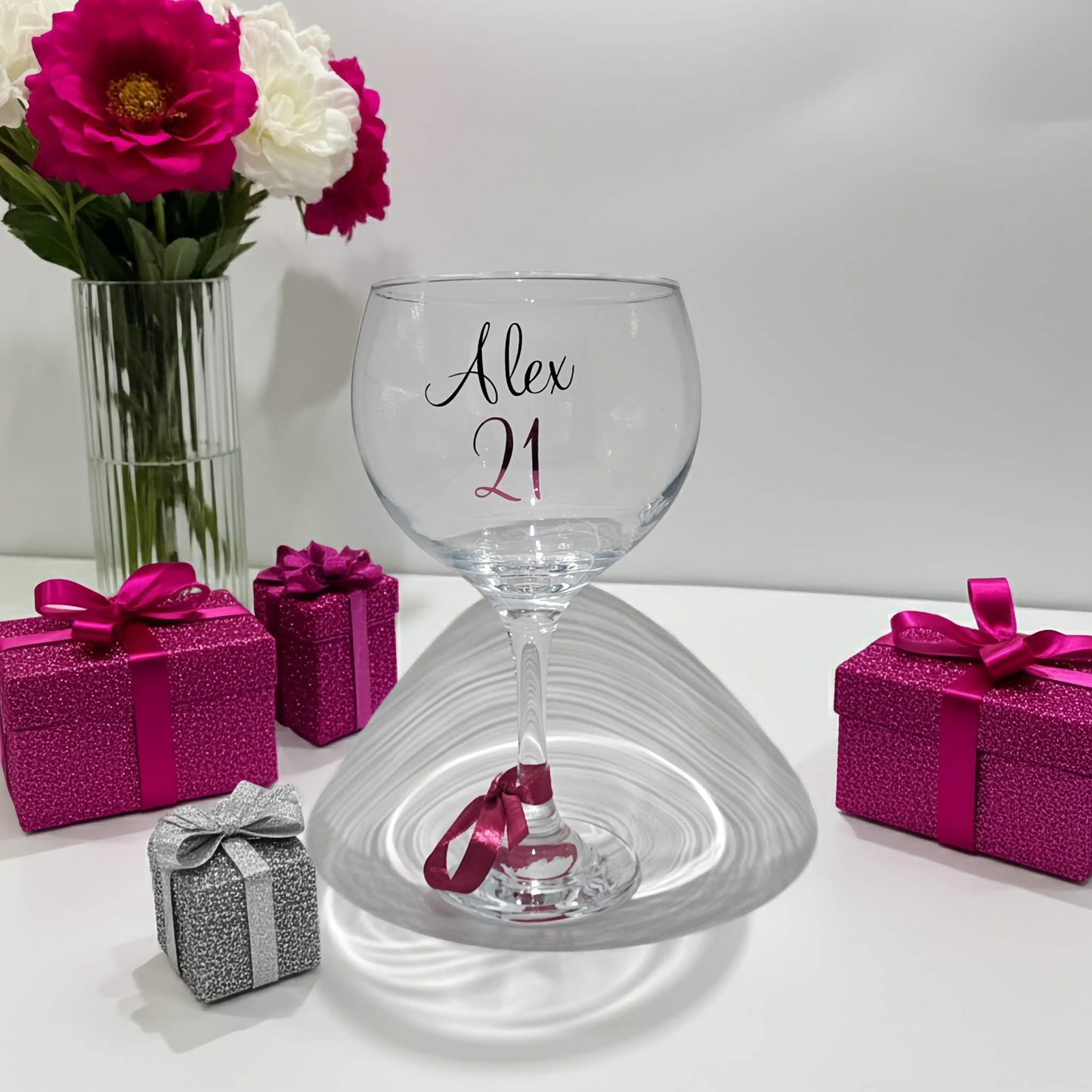 Personalised Gift For 21st Birthday | Keepsake Gin Glass For Her | Custom Gift For Gin Lovers