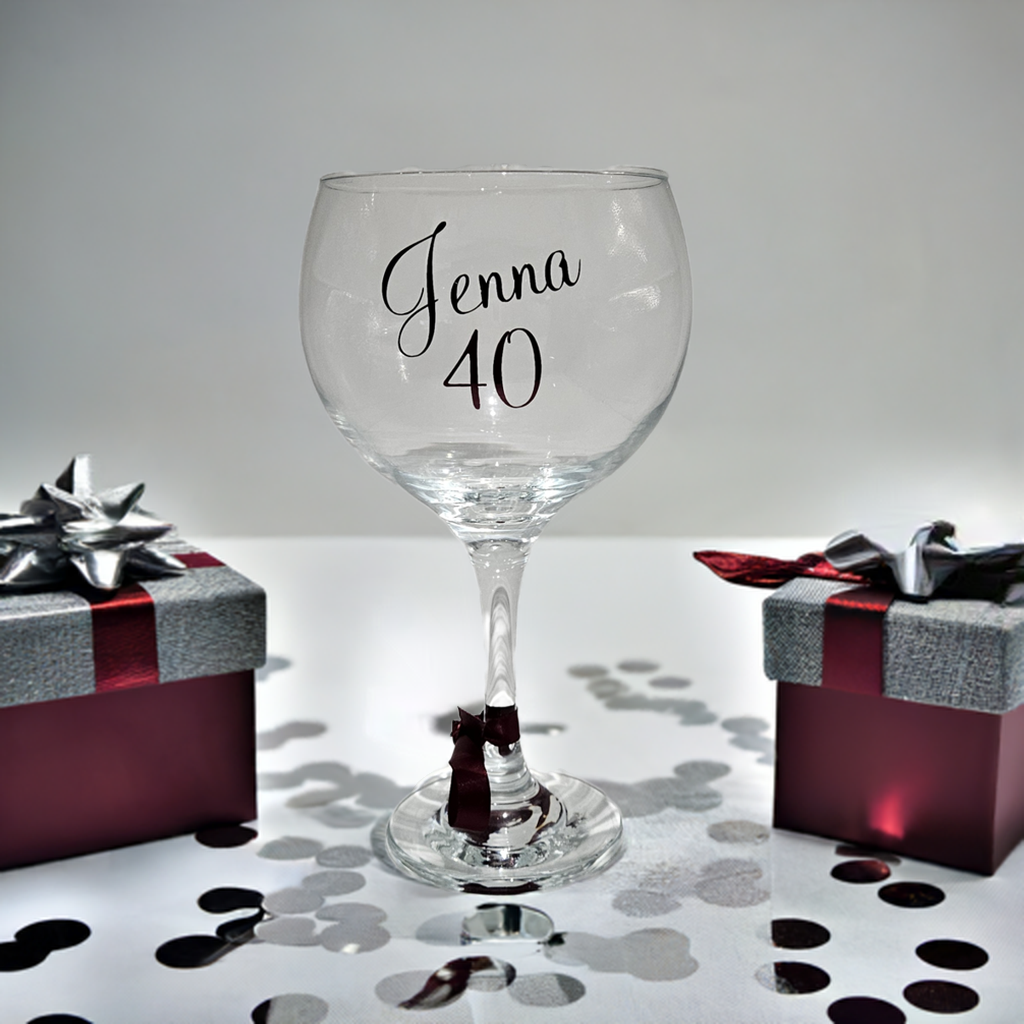 Personalised Cocktail Glass For 18th 21st 30th Birthday/Custom Luxury Gin Glass/Keepsake Gin Glass For Milestones.