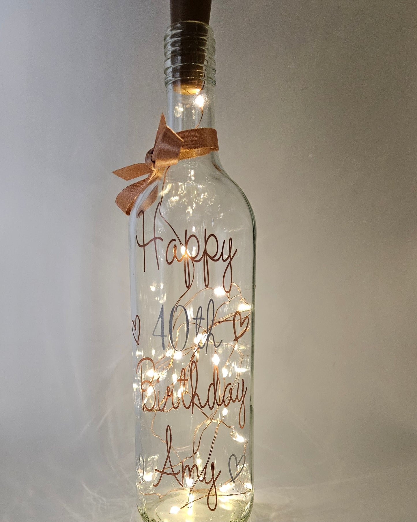 Personalised LED Light Up Bottle | Light Up Bottle | Any Occasion Gift For Her.