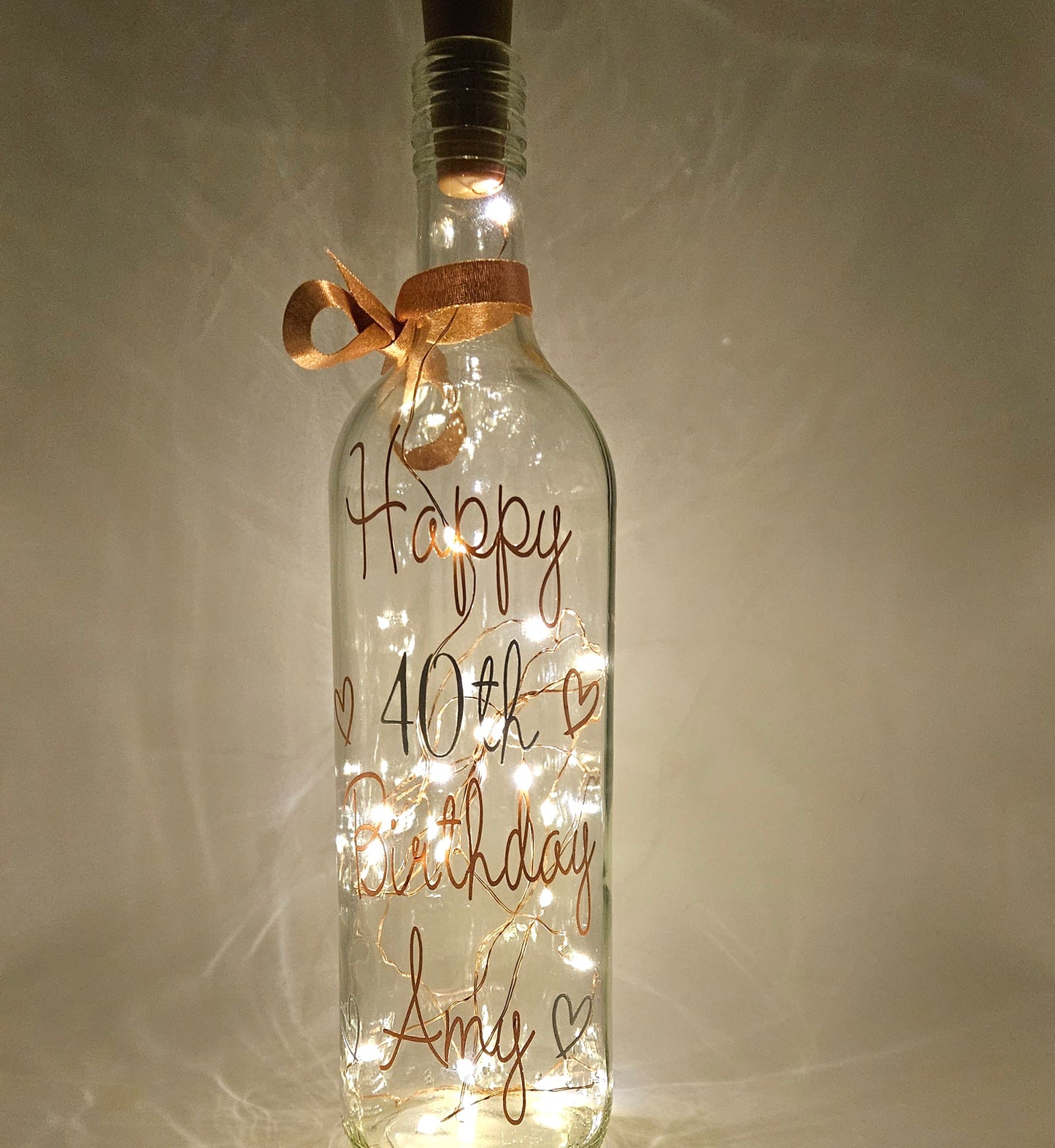 Personalised LED Light Up Bottle | Light Up Bottle | Any Occasion Gift For Her.