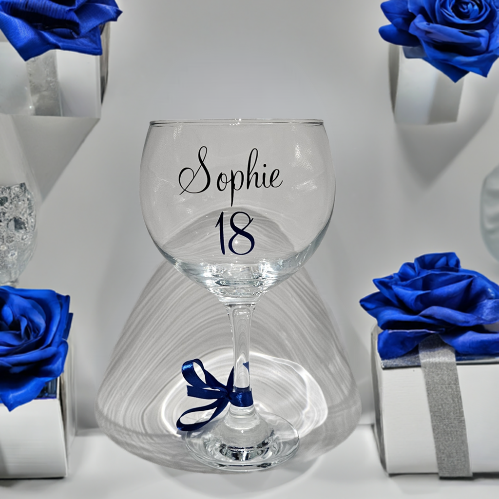 Personalised Cocktail Glass For 18th 21st 30th Birthday/Custom Luxury Gin Glass/Keepsake Gin Glass For Milestones.