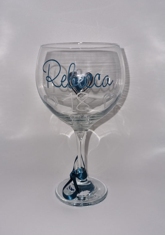 Personalised Gin Glass Gift For Her/Cocktail Glass/Any Age Birthday Gin Glass Gift