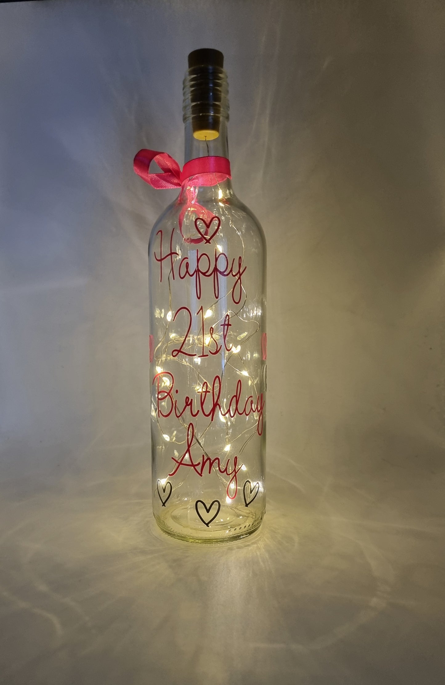 Personalised Light Up Bottle/Light Up Bottle/ Any Occasion Gift For Her