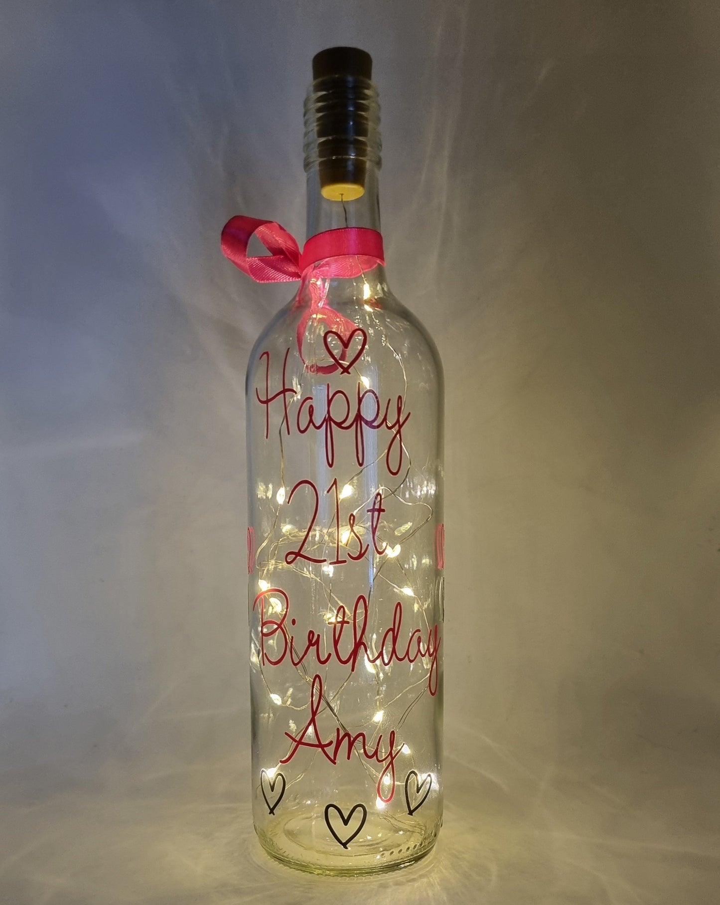 Personalised Light Up Bottle/Light Up Bottle/Any Occasion Gift For Her