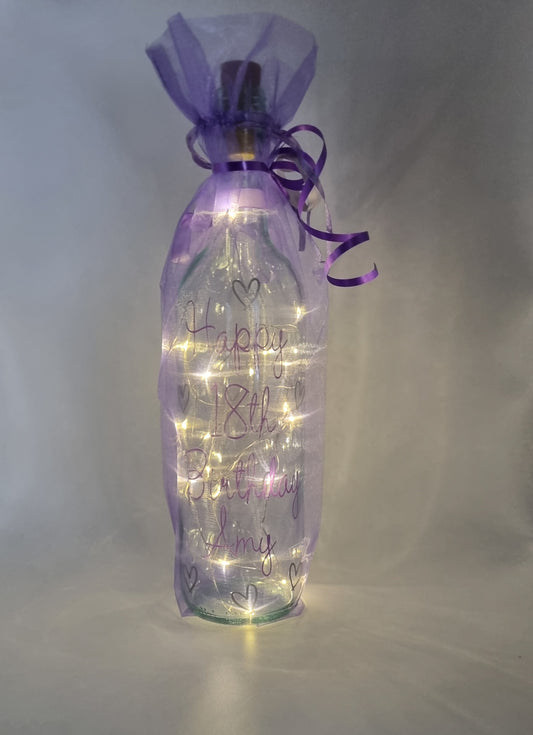 Personalised Light Up Bottle/Light Up Bottle/Any Occasion Gift For Her