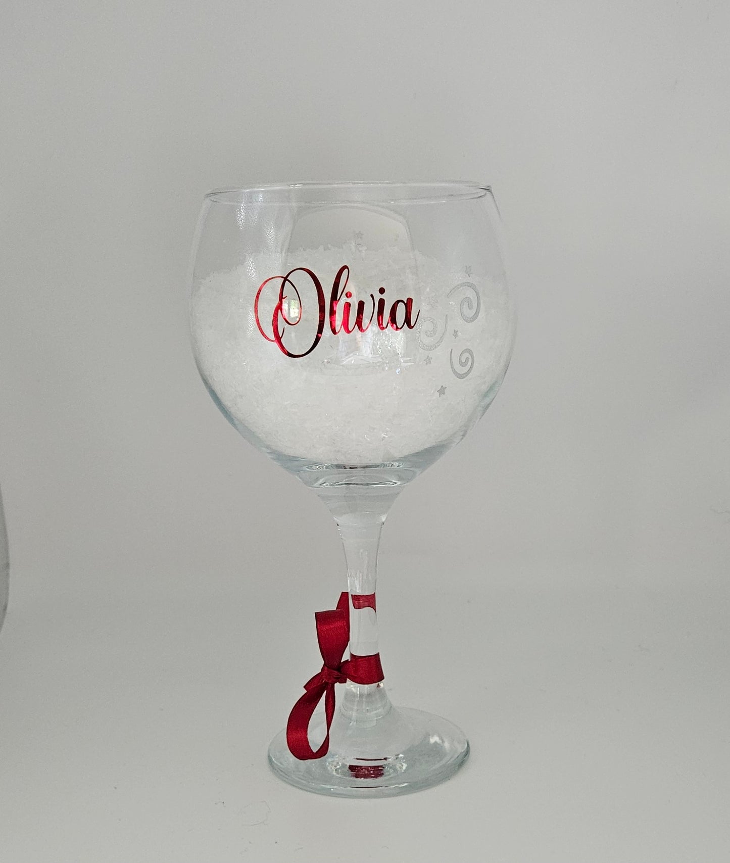 Personalised Xmas Gin Glass/Xmas Cocktail Glass Gift