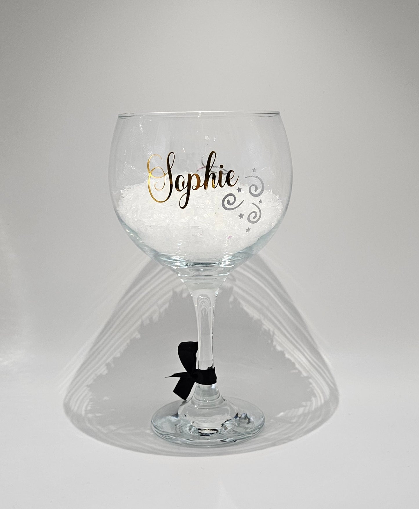 Personalised Xmas Gin Glass/Xmas Cocktail Glass Gift