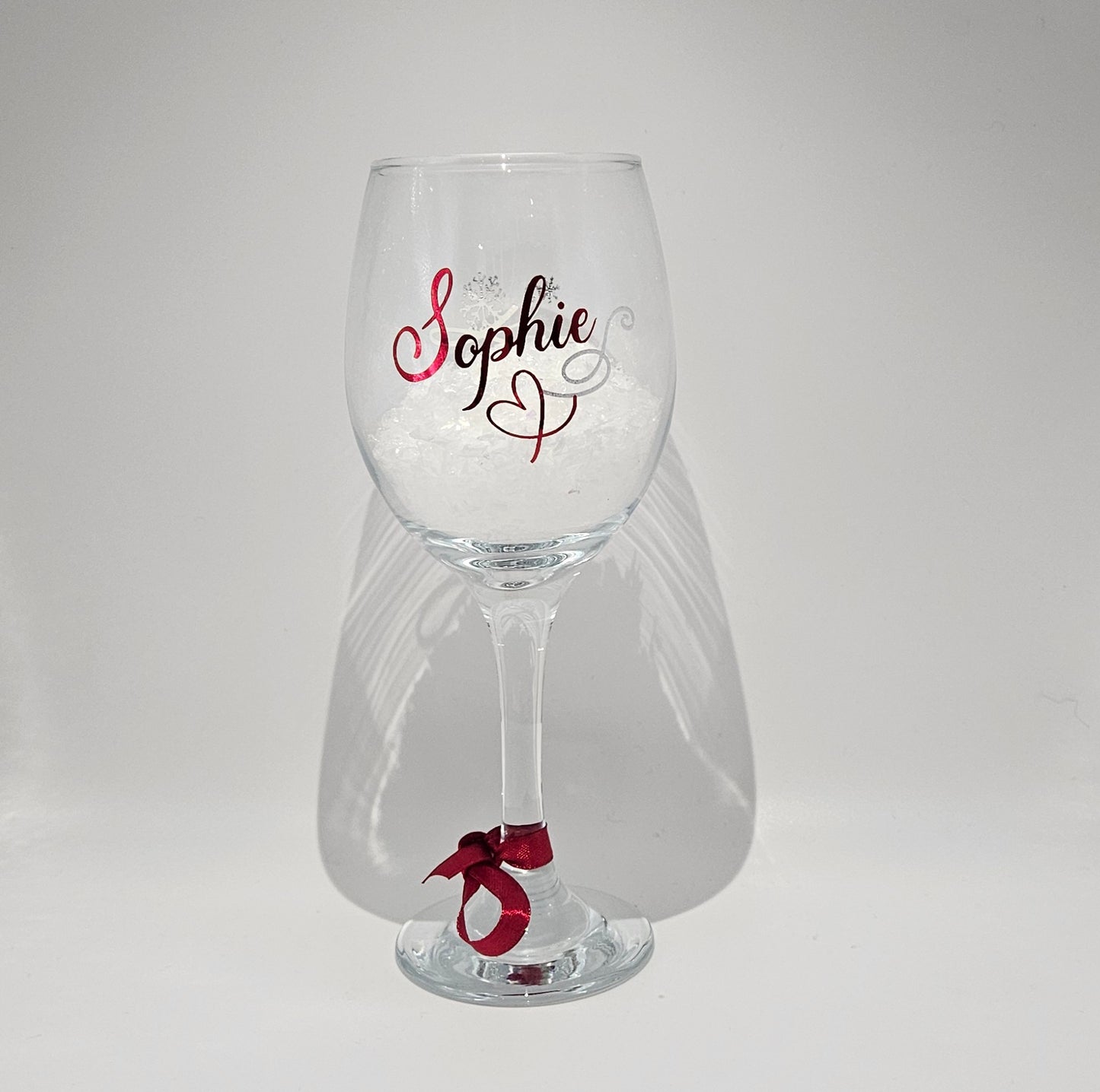 Personalised Xmas Wine Glass/Xmas Wine Glass Gift For Her