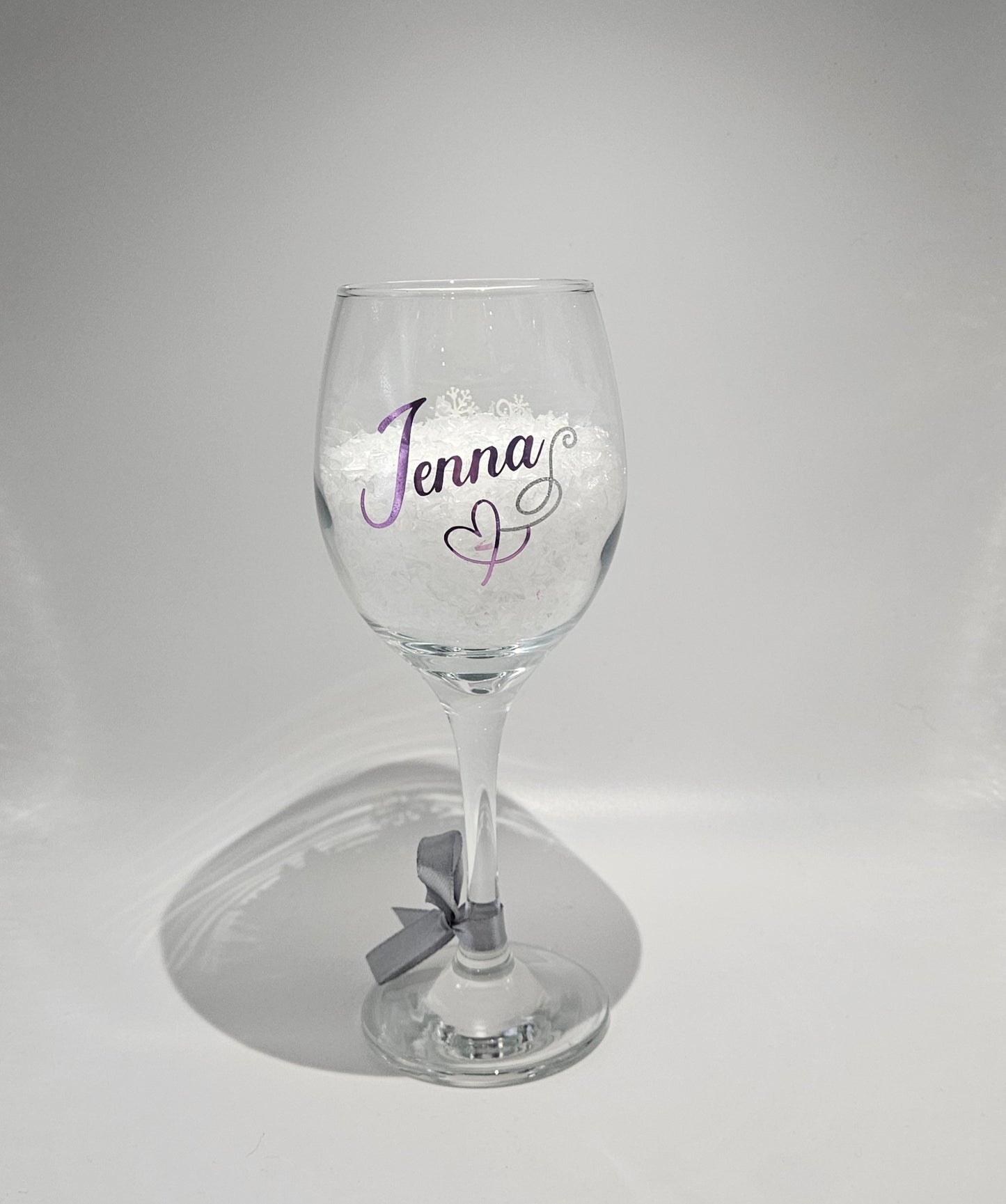 Personalised Xmas Wine Glass/Xmas Wine Glass Gift For Her