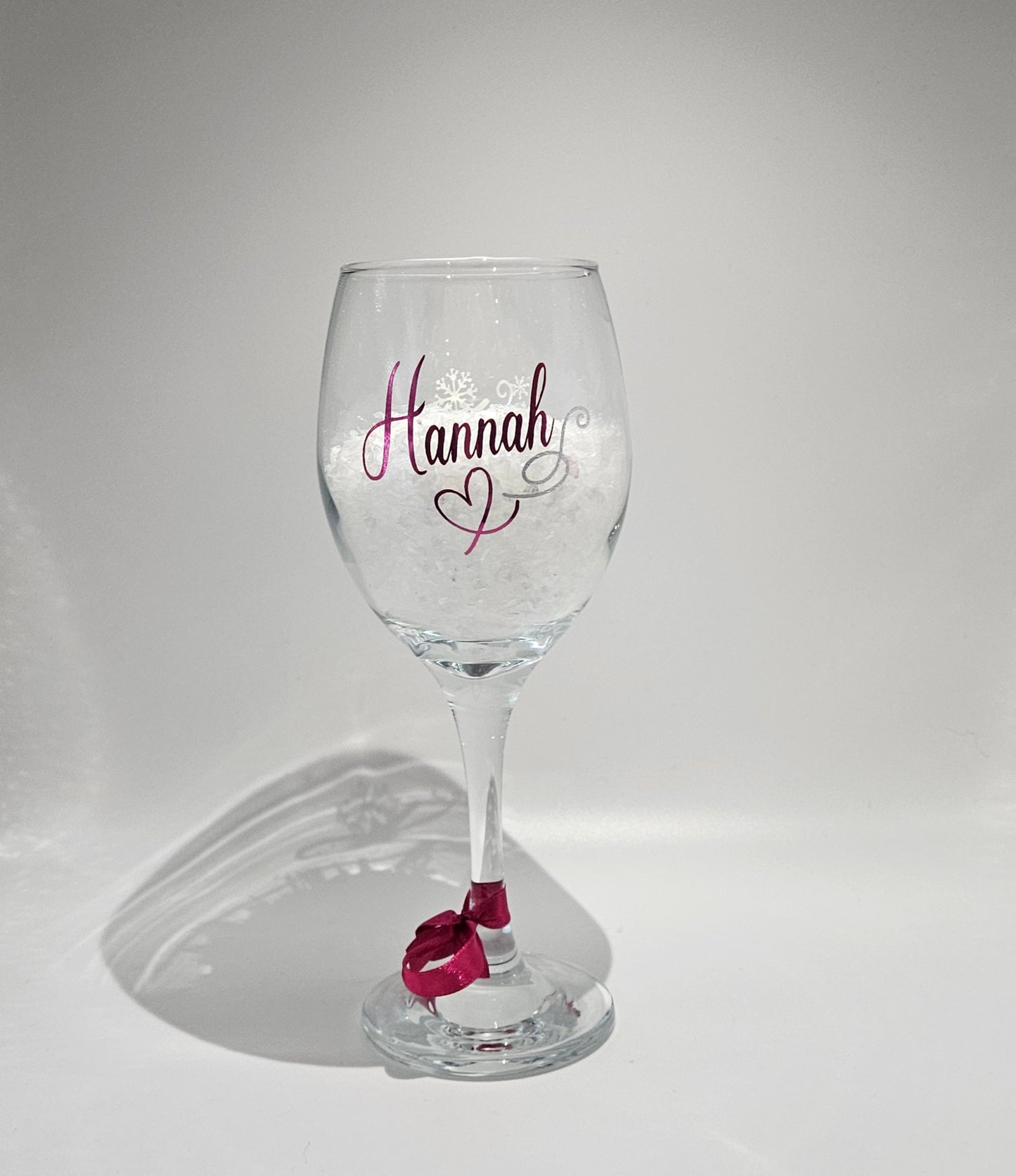 Personalised Xmas Wine Glass/Xmas Wine Glass Gift For Her