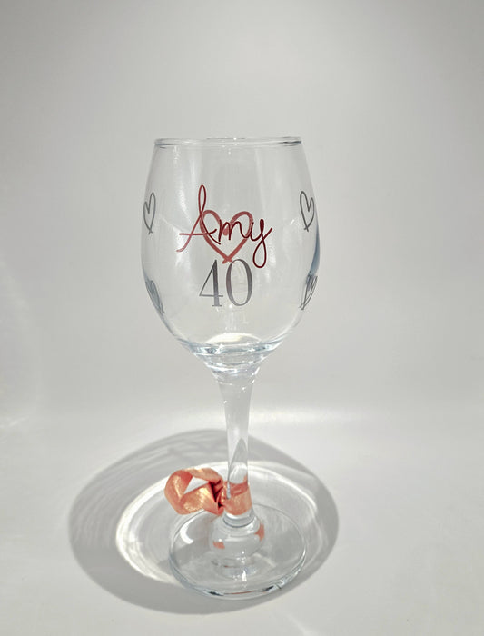 Personalised Wine Glass Gift For Her/Birthday Wine Glass/Wine Glass Gift For Her