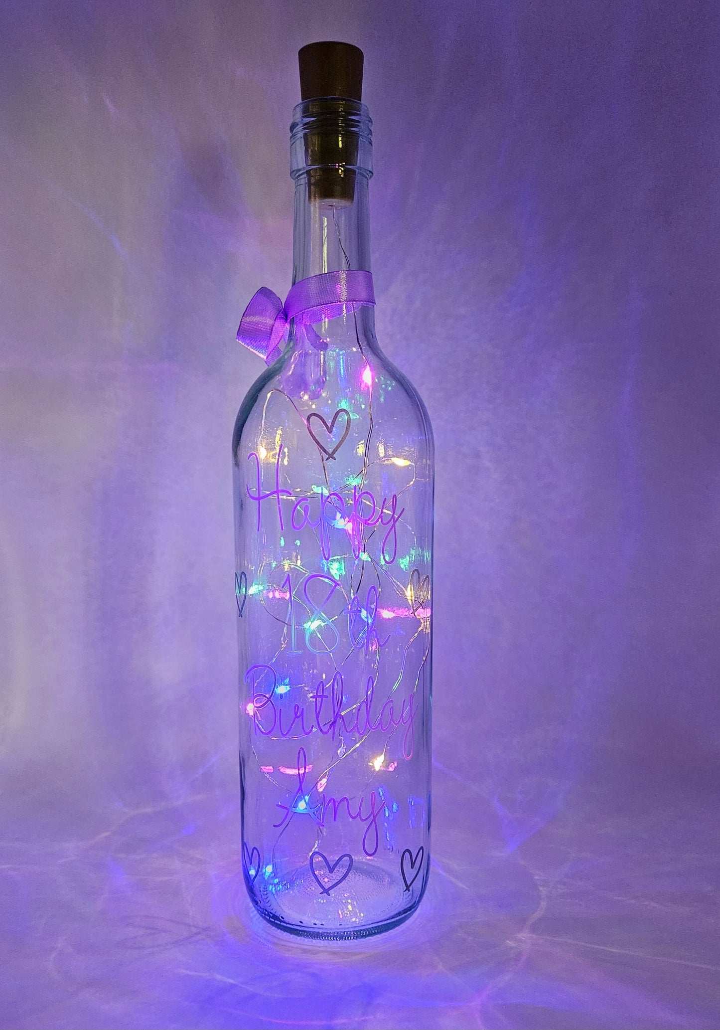 Personalised Light Up Bottle/Light Up Bottle/Any Occasion Gift For Her