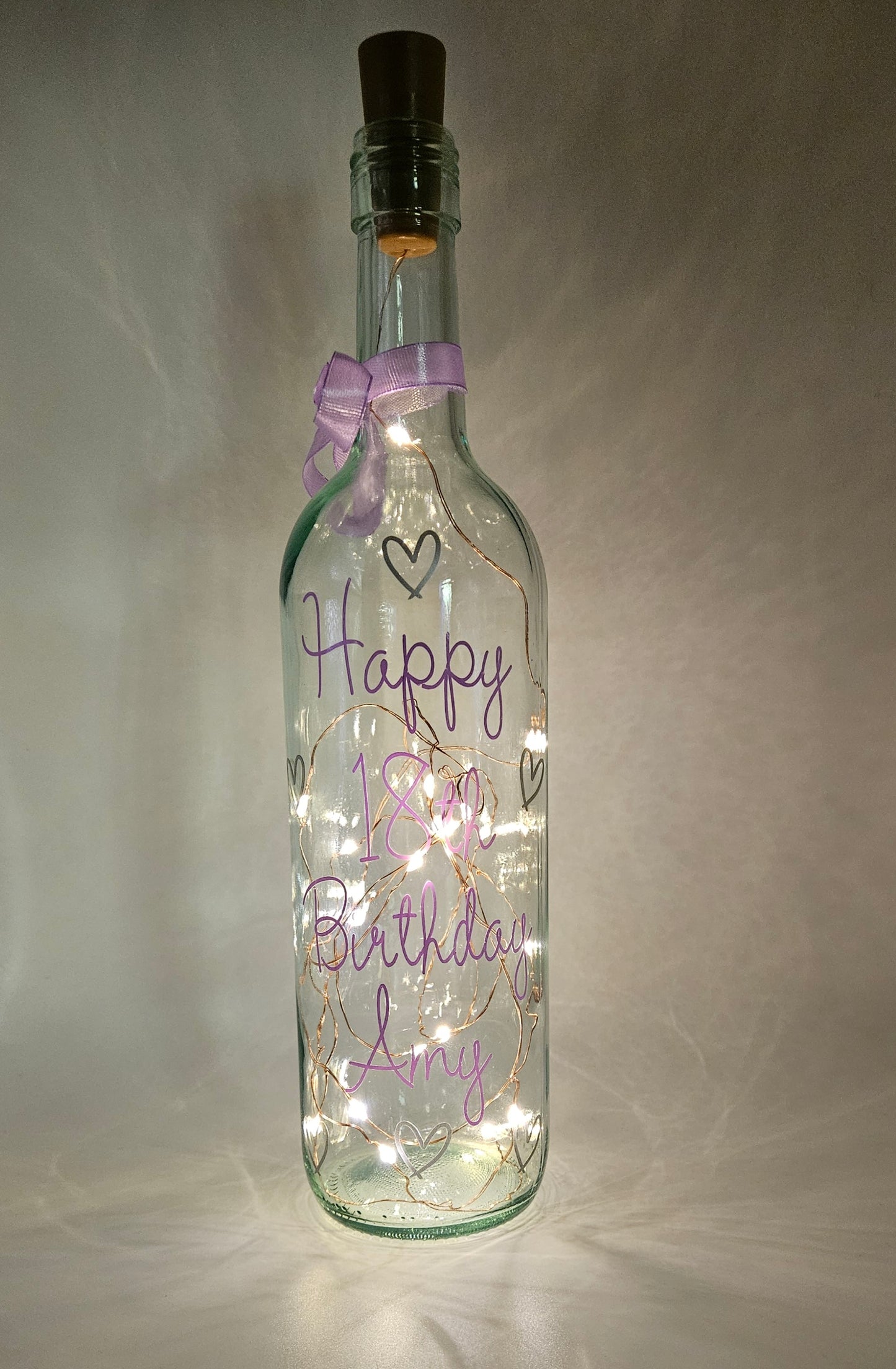 Personalised Light Up Bottle/Light Up Bottle/Any Occasion Gift For Her