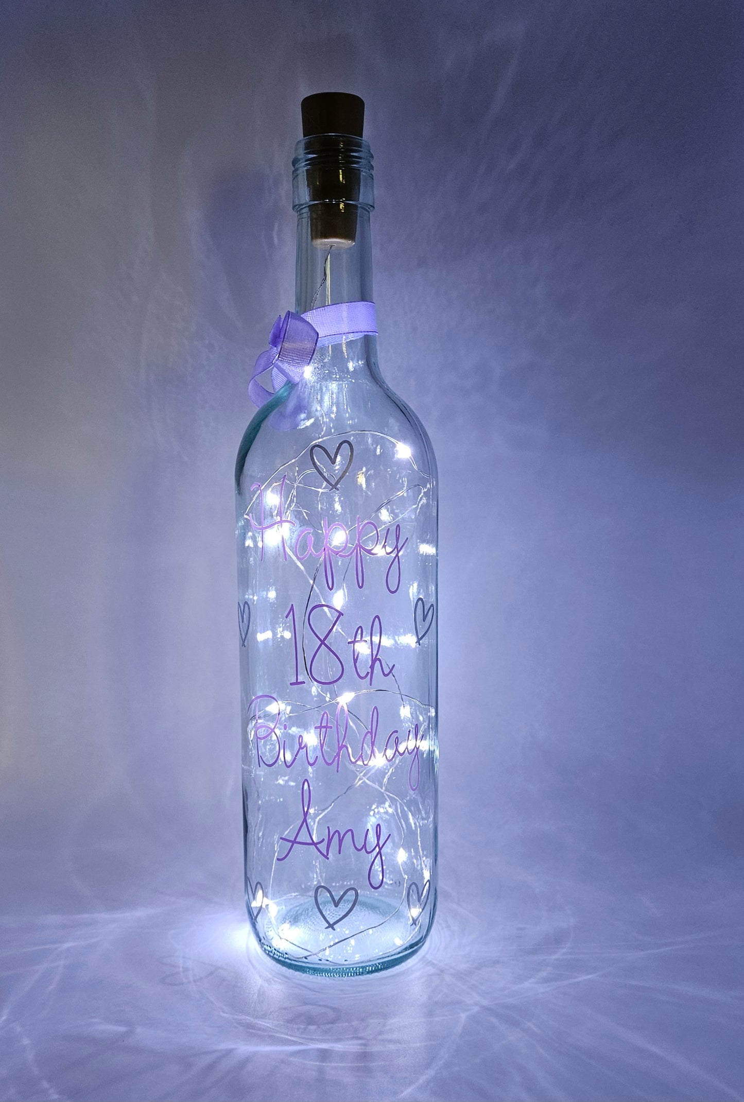 Personalised Light Up Bottle/Light Up Bottle/Any Occasion Gift For Her