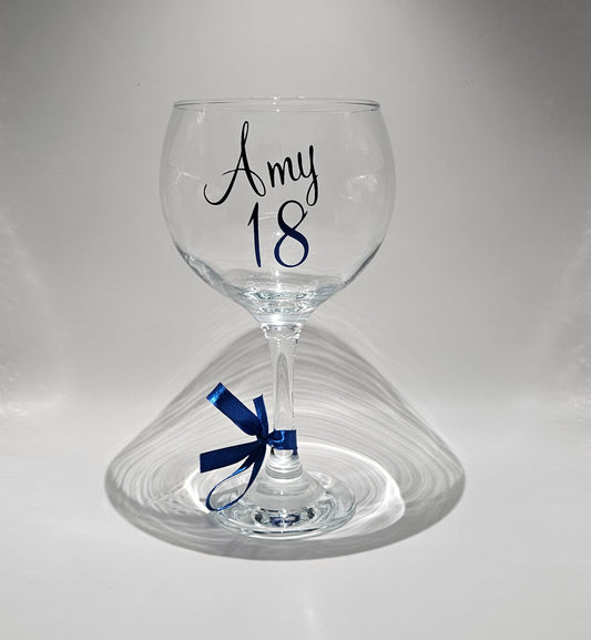 Indulge in luxury with our handcrafted personalised gin and cocktail glasses. Perfect gifts for milestone birthdays, each glass is custom-made for a unique touch.