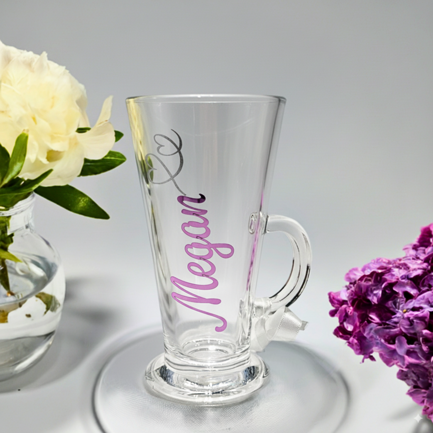 Personalised Luxury Hot Chocolate Glass | Custom Name Latte Mug
