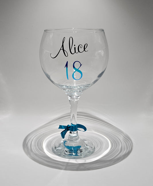 This luxury personalised Cocktail/Gin Glass gift exudes a simple elegance that would delight any gin lover celebrating a milestone birthday!