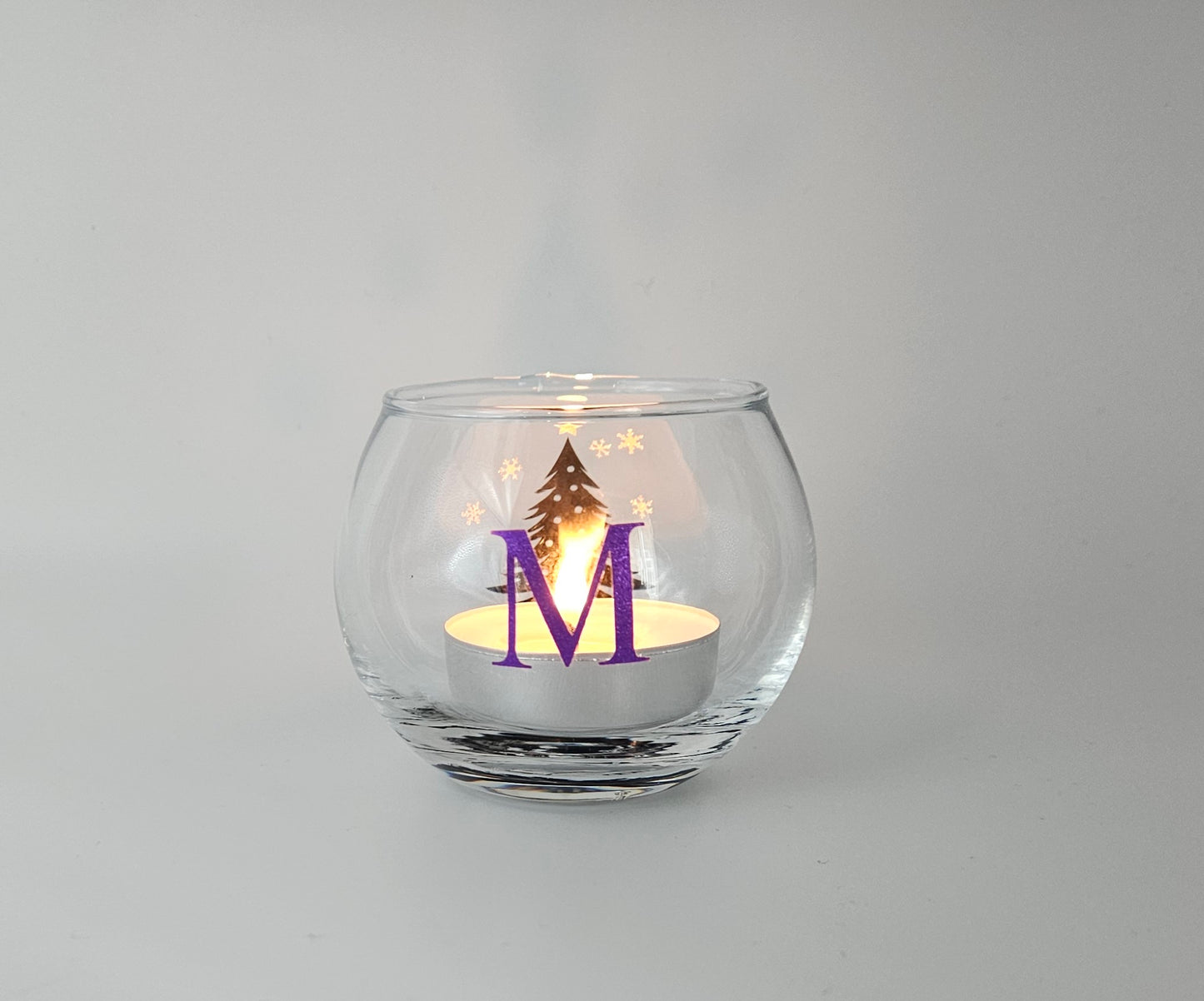 Personalised Xmas Tealight Holders(Set of 2)Luxury Handmade Xmas Tealights Holders