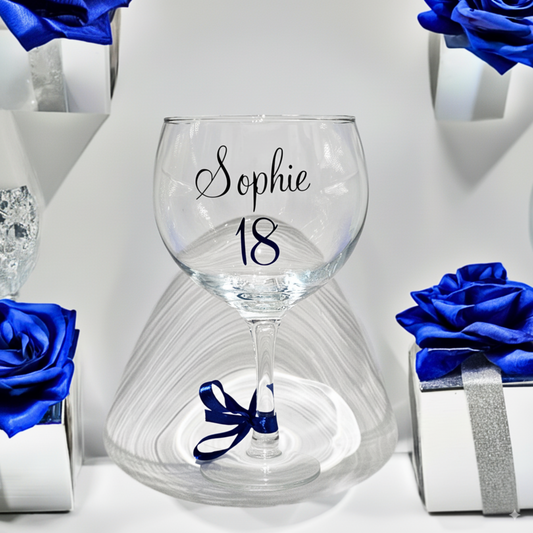 Personalised 18th Birthday Gin Glass | Milestone Gift