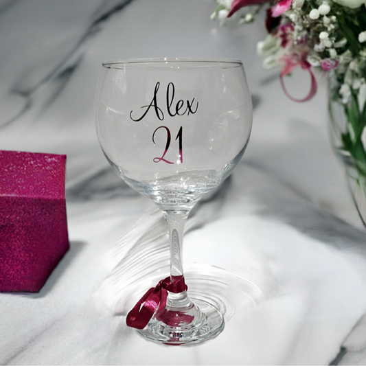 Personalised Gin Cocktail Glass Keepsake 18th 21st Birthday Gift For Her
