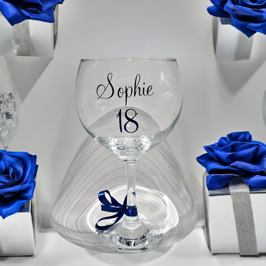 Personalised Gin & Cocktail Glass For 18th Birthday | Milestone Keepsake Gin Gift For Her, Friend