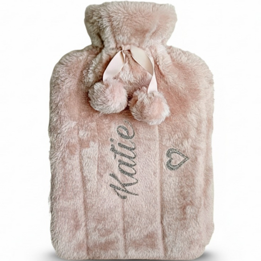 Personalised 2L Hot Water Bottle & Luxury Faux Fur Cover | Cosy Winter Warmer