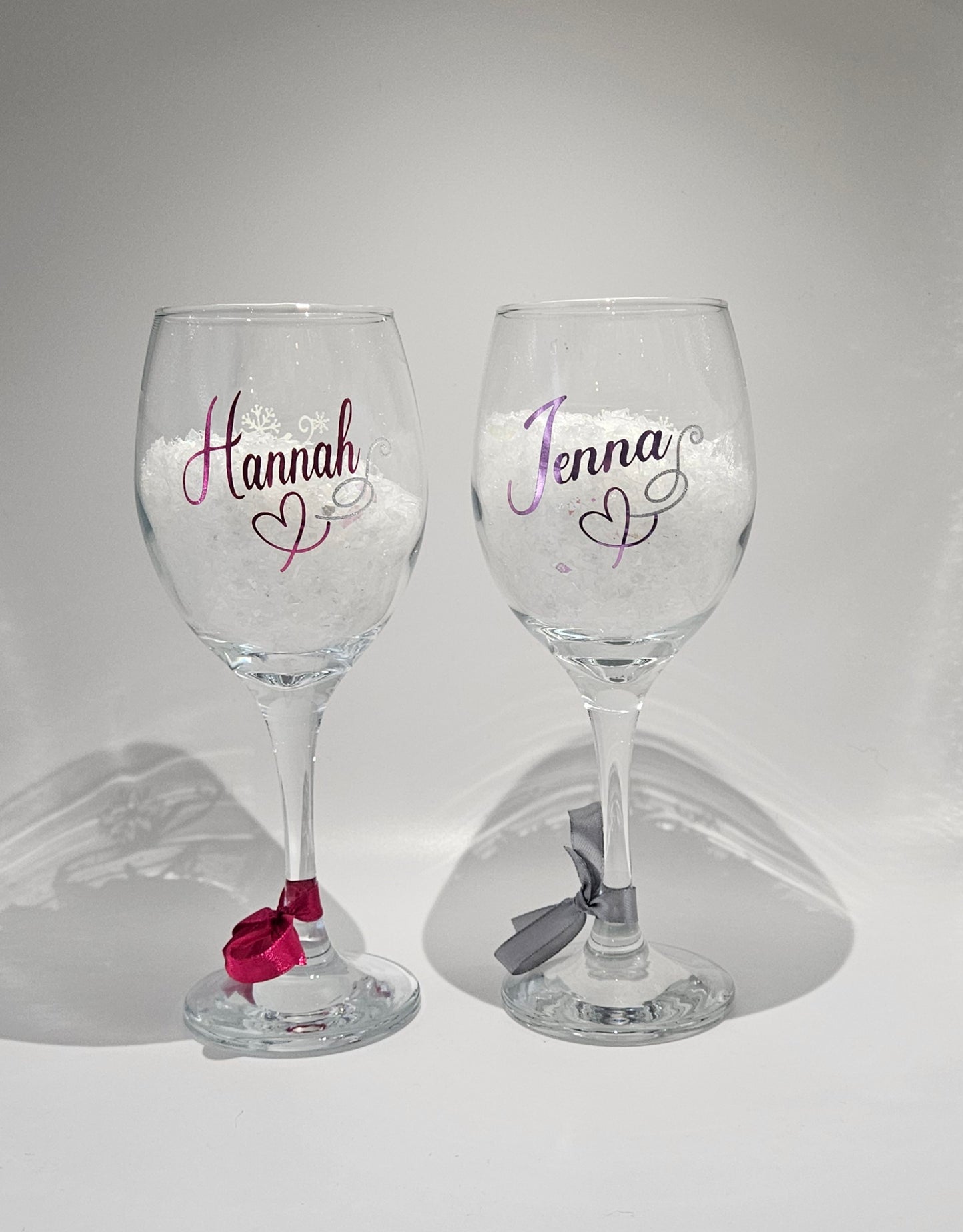 Personalised Xmas Wine Glass/Xmas Wine Glass Gift For Her