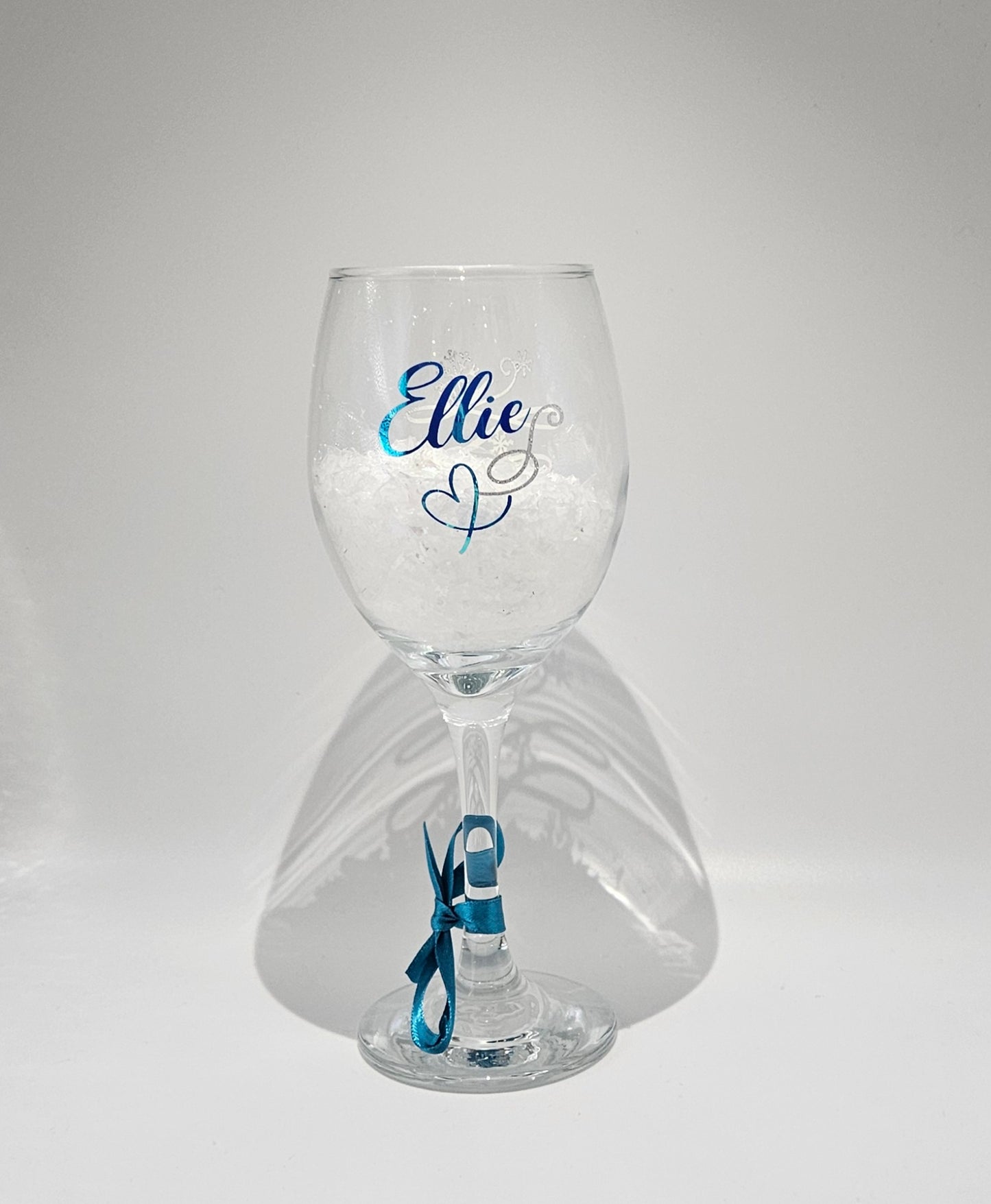 Personalised Xmas Wine Glass/Xmas Wine Glass Gift For Her