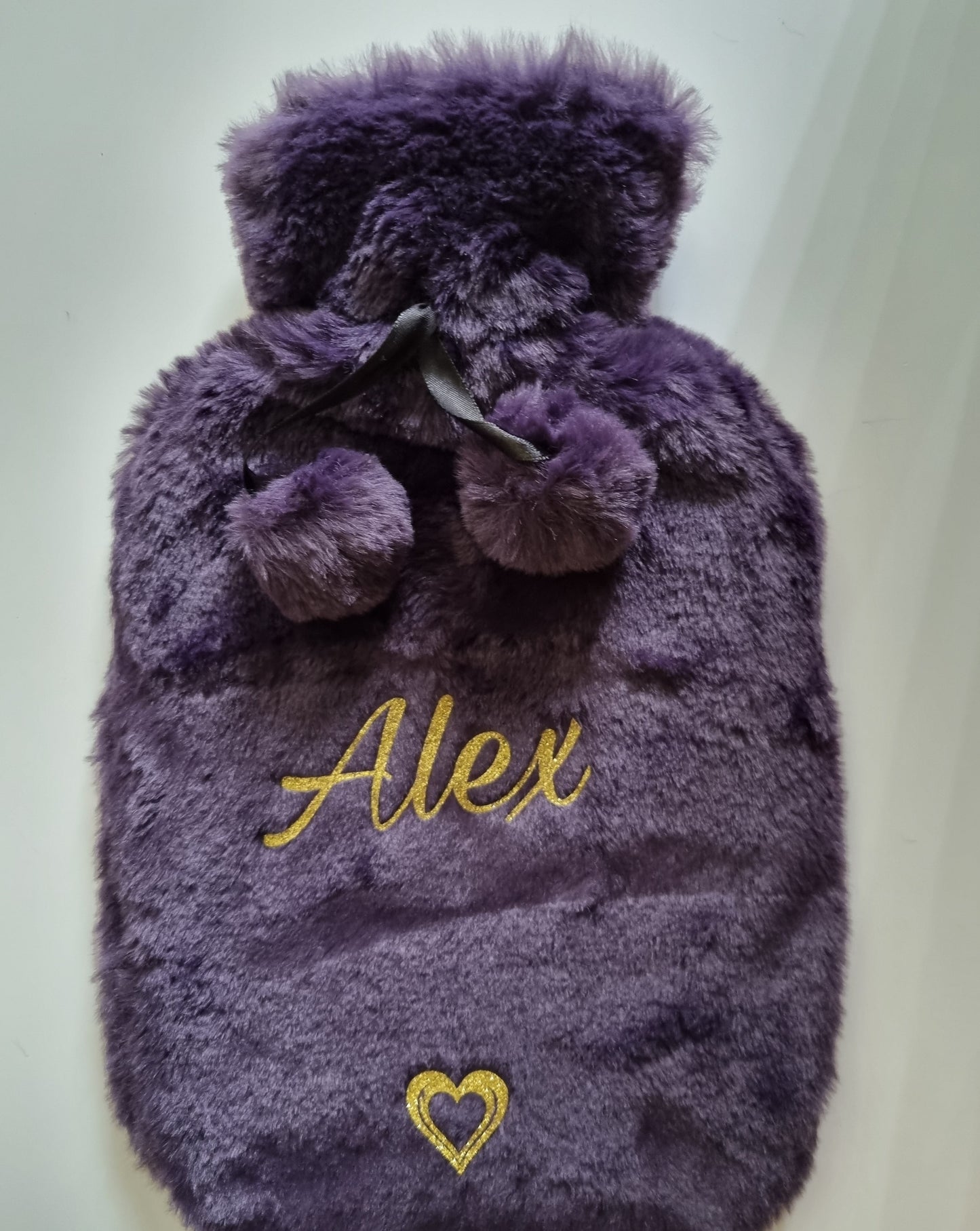 Personalised Hot Water Bottle With Luxury Faux Fur Cover/Luxury Hot Water Bottle Gift For Her