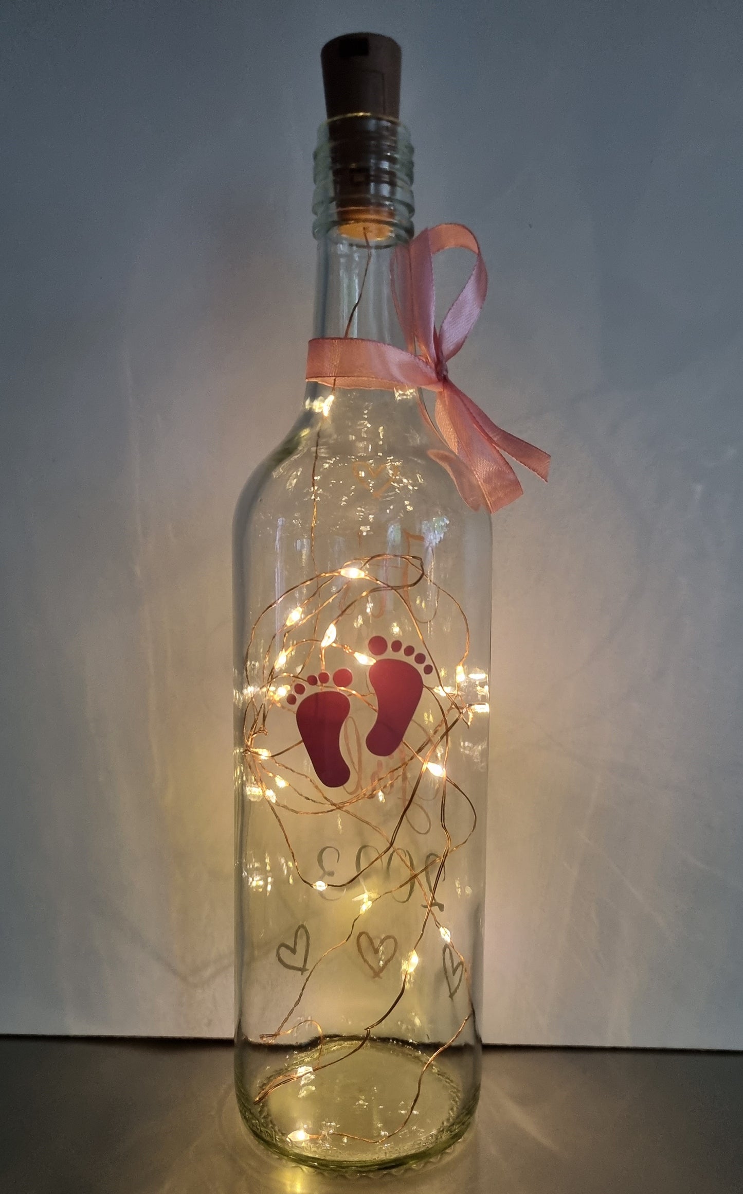 "It's a Girl " Light Up Bottle/New Baby/Gift For New Parents.