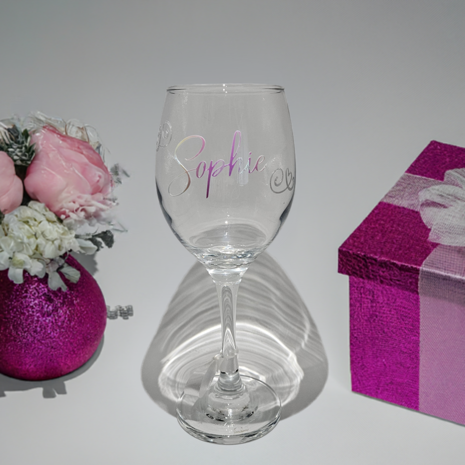 Personalised Luxury Wine Glass | Custom Wine Glass For Any Occasion | Birthday Gift For Her