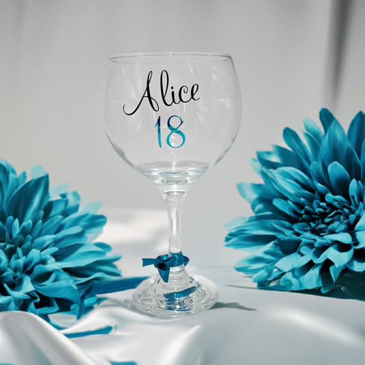 Personalised Gin Glass For 18th & 21st Birthday | Keepsake Cocktail Glass Gift | Luxury Gin Glass For Milestones