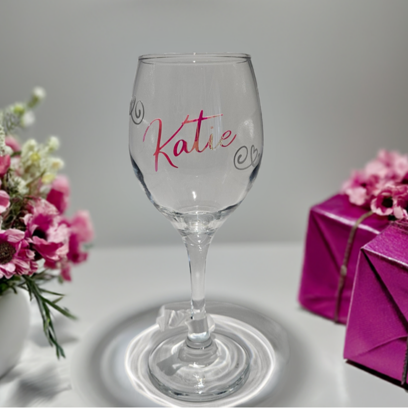 Personalised Luxury Wine Glass | Custom Wine Glass For Any Occasion | Birthday Gift For Her